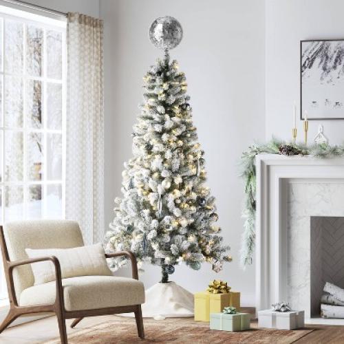 11.25 Mirrored Ball Christmas Tree Topper Silver - Wondershop™