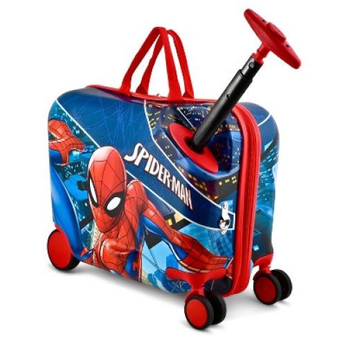 Marvel Kids' Spider-Man Hardside Carry On Ride-On Suitcase ‼️design not exact trimming is blue‼️