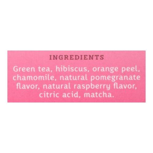Stash Tea Pomegranate Raspberry Green with Matcha Tea - Case of 6/18 Bags