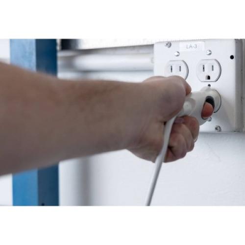 GE Size 50' 3-Outlet EZGrip Grounded Indoor-Outdoor Extension Cord White