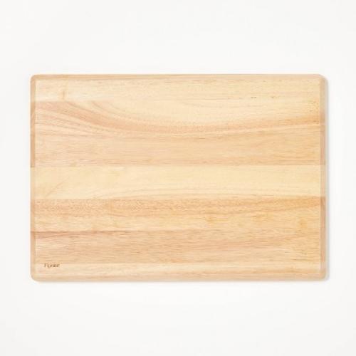 14x20 Rubberwood Carving Board with Juice Groove Natural - Figmint™