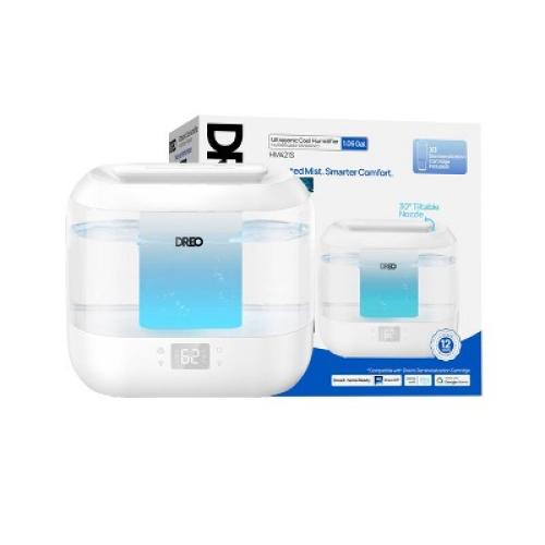 Dreo 1gal Cool Mist Smart Ultrasonic Humidifier for Room, Essential Oil Diffuser & Nightlight, Touch Control: ETL Listed, 32hr Run Time