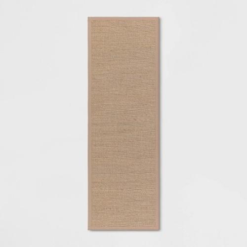 60 x 20 Textured Pet Runner Rug Brown - Threshold™