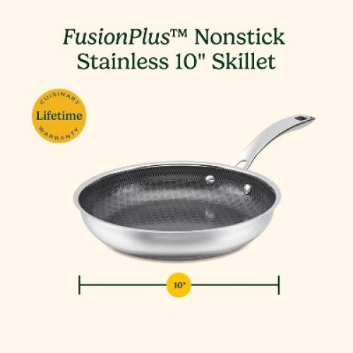 Cuisinart FusionPlus 10 Hybrid Stainless Steel and Ceramic Nonstick Fry Pan