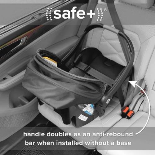 Diono Quantum 4 3-in-1 Travel System with LiteClik30 R SafePlus Infant Car Seat and Base, Black Jet