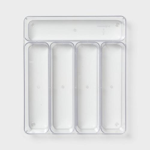 5 Compartment Plastic Drawer Flatware Organizer - Brightroom™