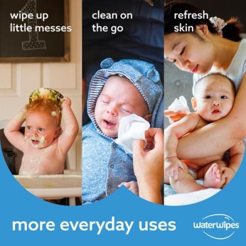 WaterWipes Plastic-Free Original Unscented 99.9% Water Based Baby Wipes - 720ct