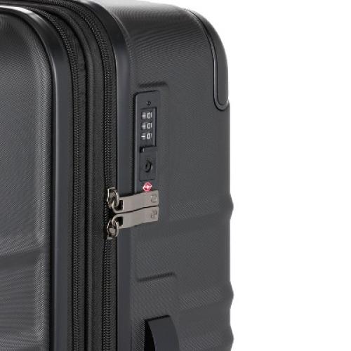 SWISSGEAR Cascade Hardside Large Checked Spinner Suitcase - Black