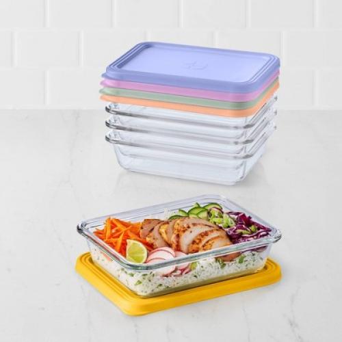 Ello Everyday Glass 4.5c 10pc Meal Prep Food Storage Container Set
