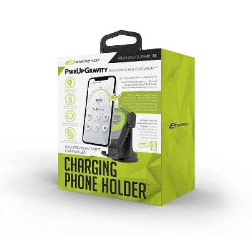 Bracketron Power Up Wireless Charging Gravity Dash/Window & Vent Mount - Black