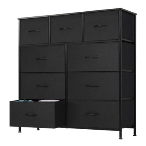 9 Drawer Storage Dresser Chest | Sweetcrispy | Black