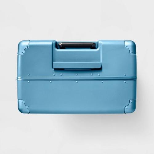 Signature Hardside Trunk Large Checked Spinner Suitcase Blue - Open Story™( The combination is locked)