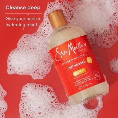 SheaMoisture Curl Stretch Shampoo Kalahari Melon Oil & Marula Oil Infused with Hyaluronic Serum for Type 4 Hair - 13 fl oz