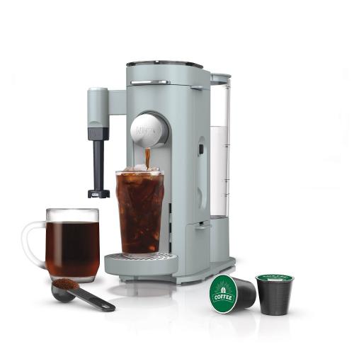Ninja Pods & Grounds Specialty Single-Serve Coffee Maker  K-Cup Pod Compatible  Built-In Milk Frother  PB051GB  Glacier Blue