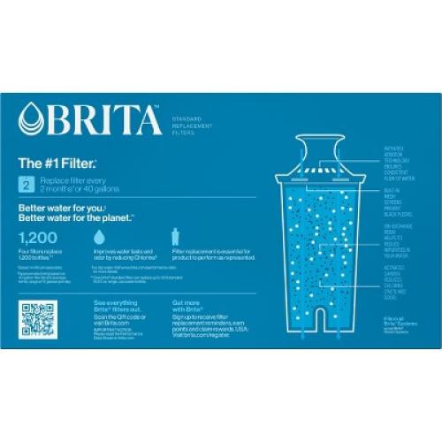 Brita Replacement Water Filters for Brita Water Pitchers and Dispensers - 4ct