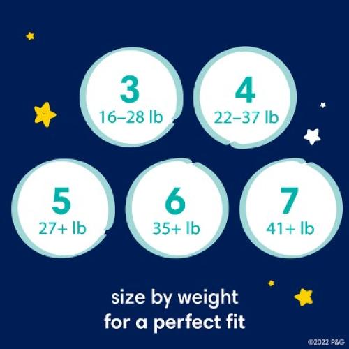 Pampers Swaddlers overnights Diapers Enormous Pack  Size 6 - 72ct