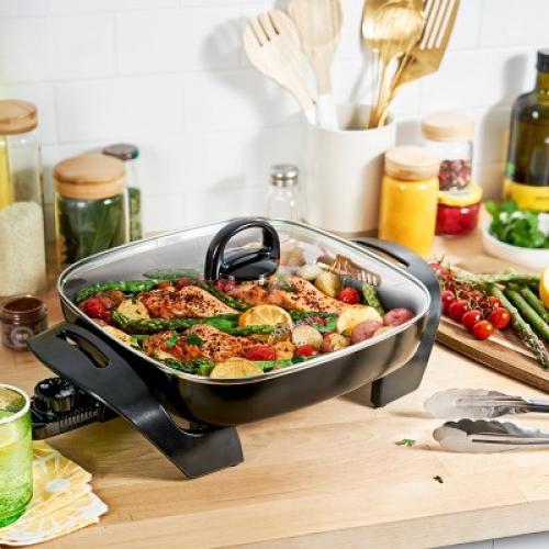 KitchenSmith by Bella 11x 11 Electric Skillet❗MAY HAVE MISSING PIECES/NEEDS CLEANING ❗