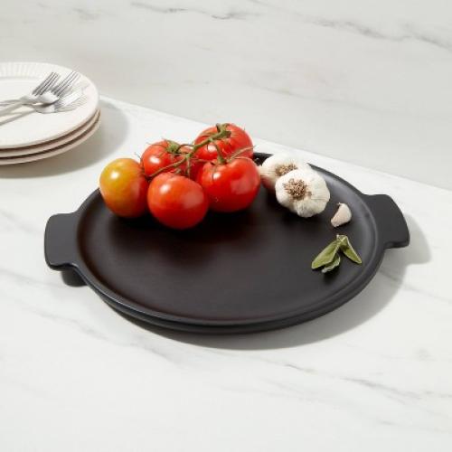 15 x 13 Acacia Modern Serving Tray Black - Threshold™