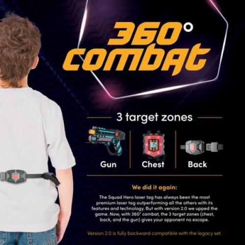 Squad Hero Rechargeable Laser Tag Toy Gift - 4 Blasters & Vests - Ages 8 , Birthday Gifts for Boys