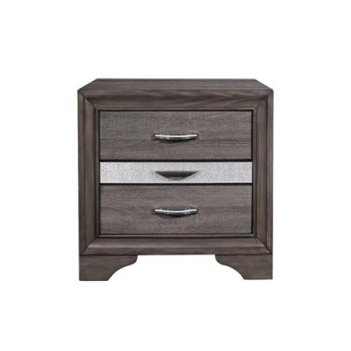 Size 30x 18 Color Grey Global Furniture Seville Grey Nightstand