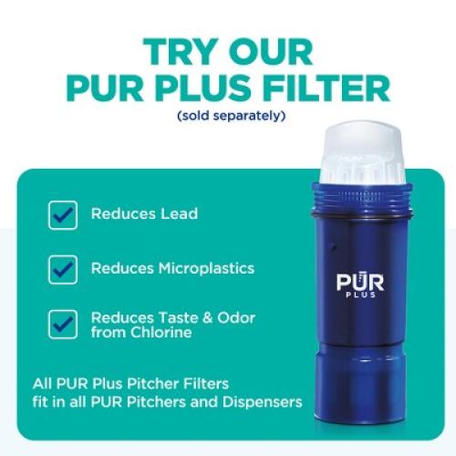 PUR 8 Cup Slim Water Filter Pitcher for Fridge Violet