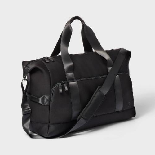 Faux Neoprene Weekender Bag Travel Carry On - All In Motion™ Black