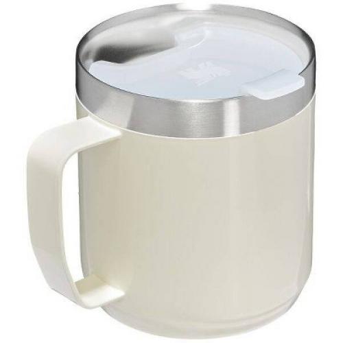 Stanley 12oz Stainless Steel Classic Legendary Mug - Cream Gloss: Insulated Travel Mug for Hot & Cold Beverages, Dishwasher-Safe