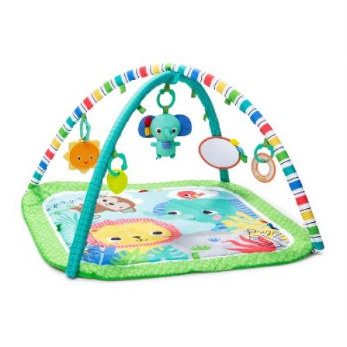 Bright Starts Wild Wiggles Baby Activity Gym & Machine-Washable Play Mat - Green