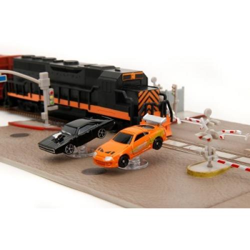 The Fast & The Furious Nano Hollywood Rides Train Scene Diorama