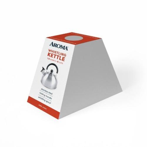 Aroma 1.5qt Stainless Steel Stovetop Kettle Silver