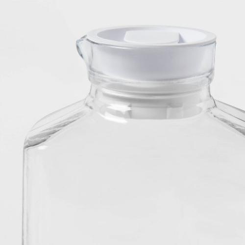64oz Glass Straight Side Pitcher with Lid - Threshold™