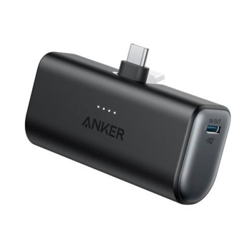 Damage box, Anker Nano 5000mAh 22.5W Power Bank with Built-in USB-C Connector - Black