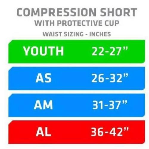 Shock Doctor Compression Shorts with Cup Adult - Black M
