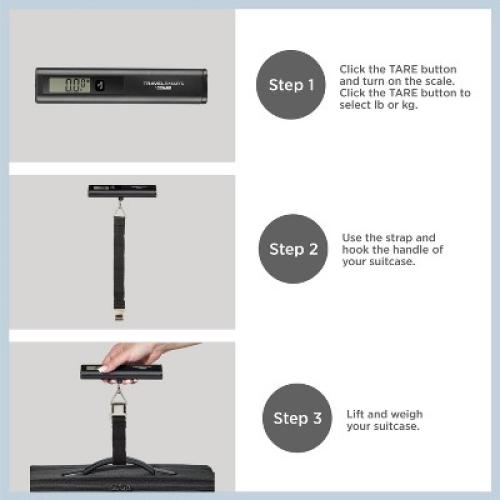 Travel Smart Digital Luggage Scale - Black