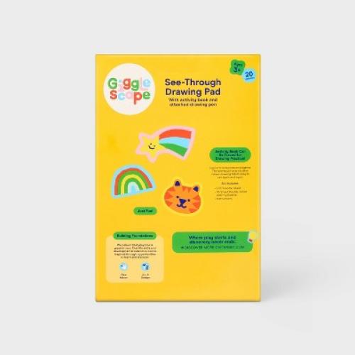 See Through Drawing Pad - Mint - Gigglescape&ABS Material, Enhances Fine Motor Skills, Doodle Mats & Boards