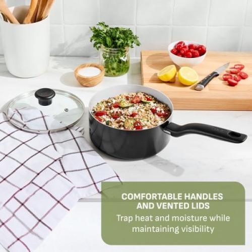 T-Fal Simply Cook 20pc Ceramic Nonstick Cookware Set Black