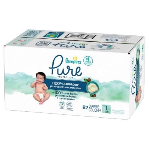 Pampers Pure Protection Diapers Super Pack - Size 1 - 82ct