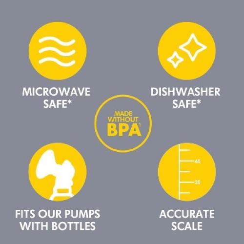Medela Breast Milk Collection and Storage Bottles with Solid Lids - 6pk/5oz