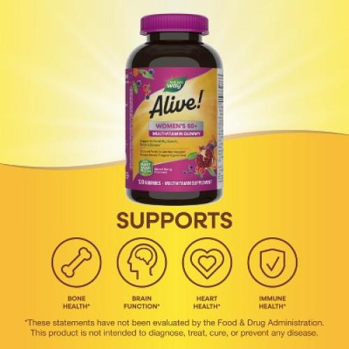 Nature's Way Alive! Women's 50  Gummy Multivitamin - Mixed Berry Flavored - 130ct