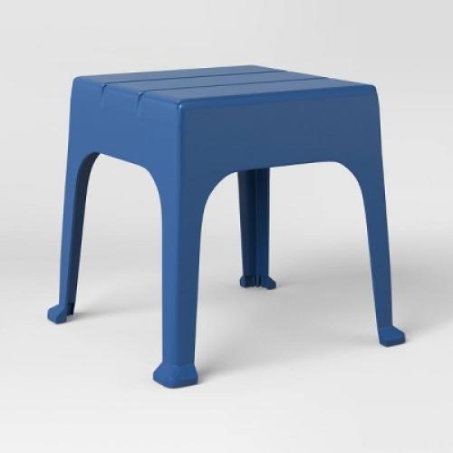 Resin Patio Accent Table Blue - Room Essentials - with scratches, see the pictures
