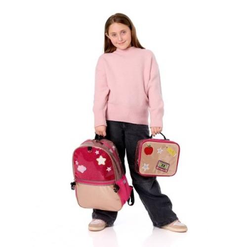 Locker Club Kids16L Kids Backpack with Lunch Box Headphone - Red/Gray: Preschool Backpack
