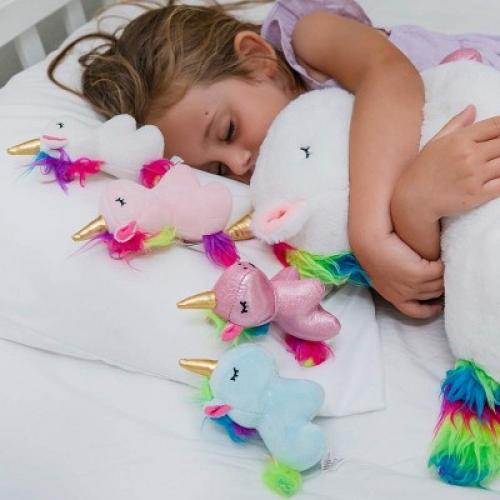 PixieCrush Plush Stuffed Unicorns Mommy Toy with 4 Babies