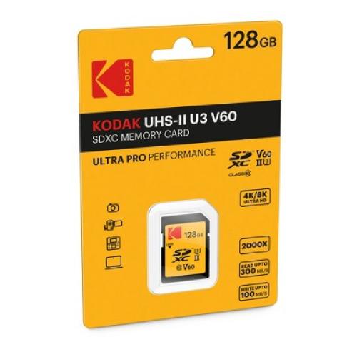 Kodak 128GB UHS-II U3 V60 Ultra Pro SDXC Memory Card