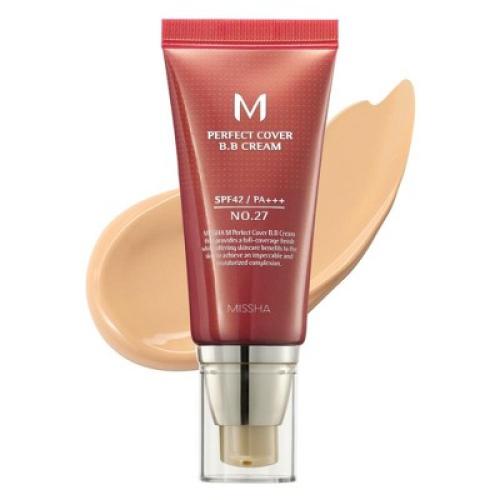 MISSHA M Perfect Cover BB Cream SPF 42 PA   (#27 Honey Beige)- 1.7 fl. oz.