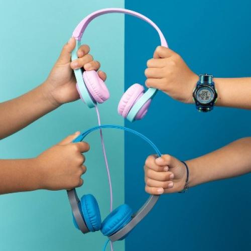 JLab JBuddies Folding Gen 2 Kids Headphones - Blue/Gray