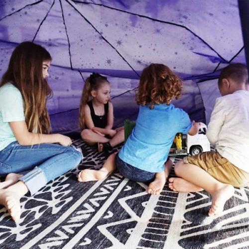 AirFort - Starry Night Glow Children's Indoor Play Tent with Easy Storage