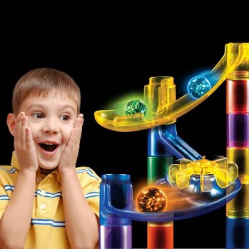 National Geographic Glow-in-the-Dark Marble Run - 50pc