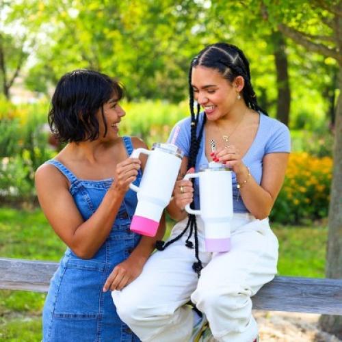 CharCharms Water Bottle Boot Hot Pink: Silicone Boot, Dishwasher-Safe, Drinkware Accessory for Hot & Cold Beverages