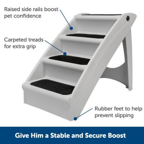 PetSafe CozyUp Folding Pet Steps - Gray