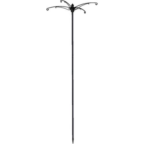 Color Black Brome BirdsUP Versa 4 Bird Feeder Pole Kit, 4-Arm Hanging Station, Black